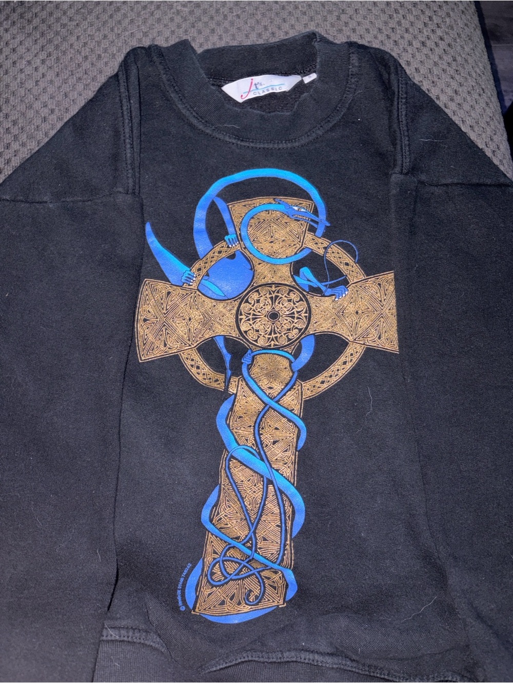 Vintage JT's Classic Gothic Celtic Cross Dragon Sweatshirt